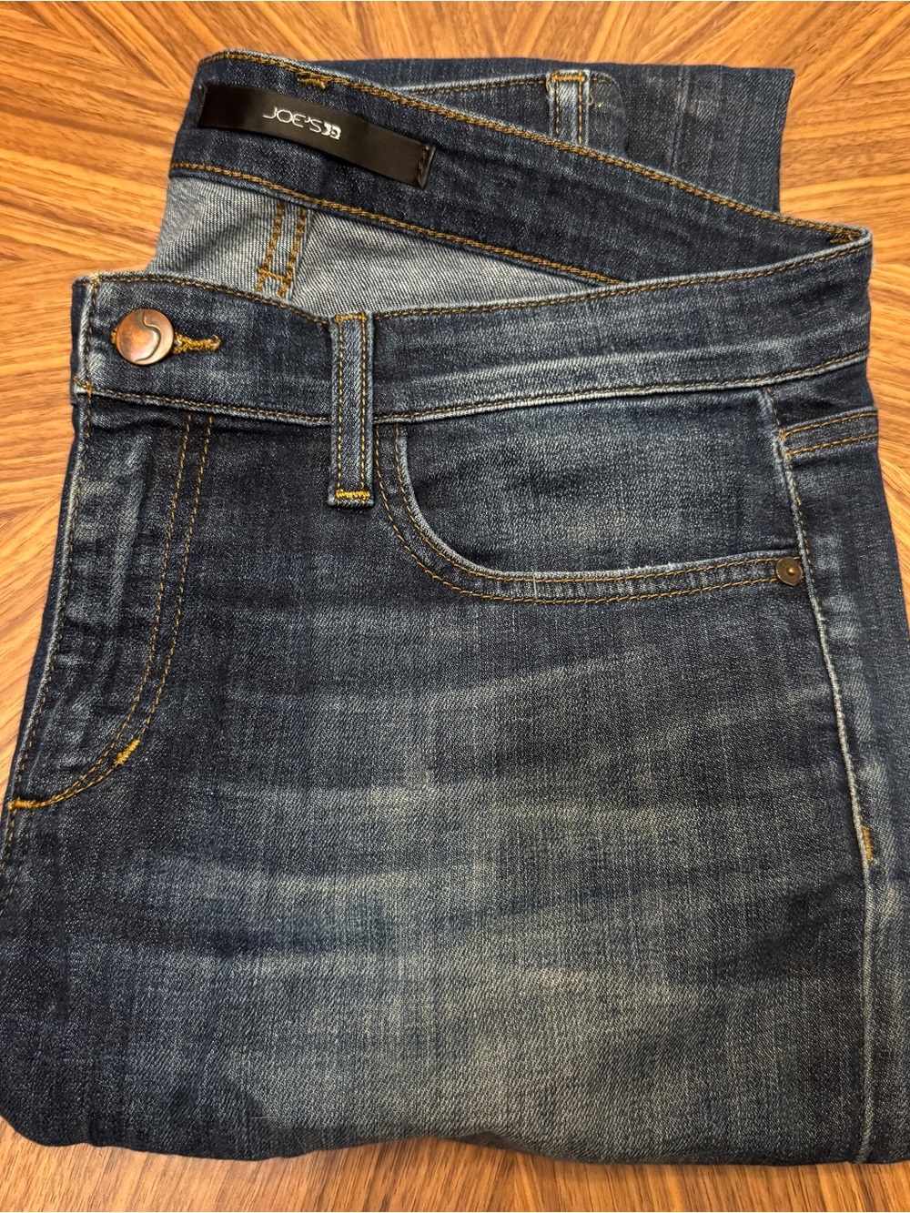 Joe's Jeans Men Slim Straight Faded Dark Blue Denim